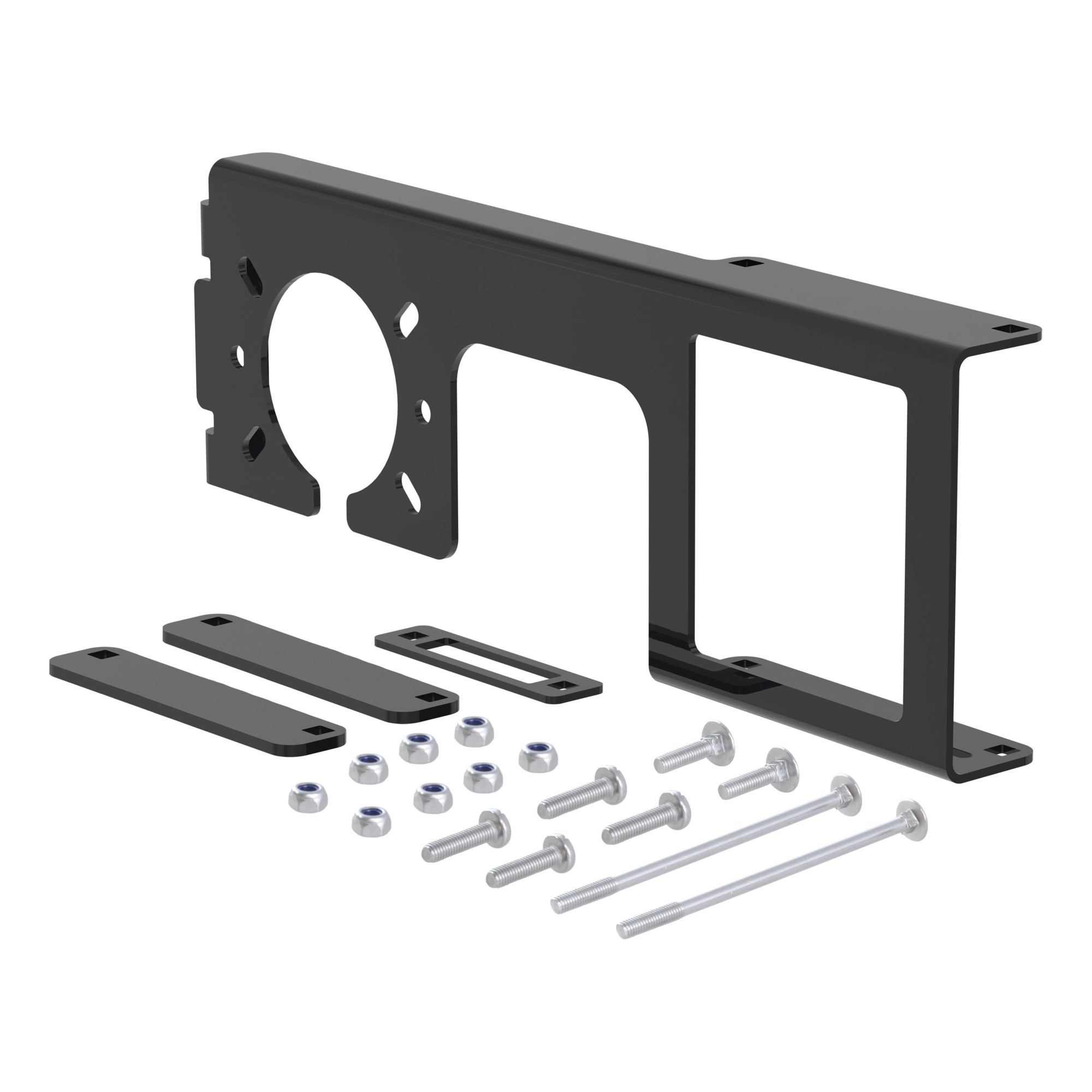 Curt Manufacturing Easy-Mount Trailer Wiring Connector Bracket — 2.5in. Receiver, 4 or 5-Way Flat, 6 or 7-Way Round, Model# 58003